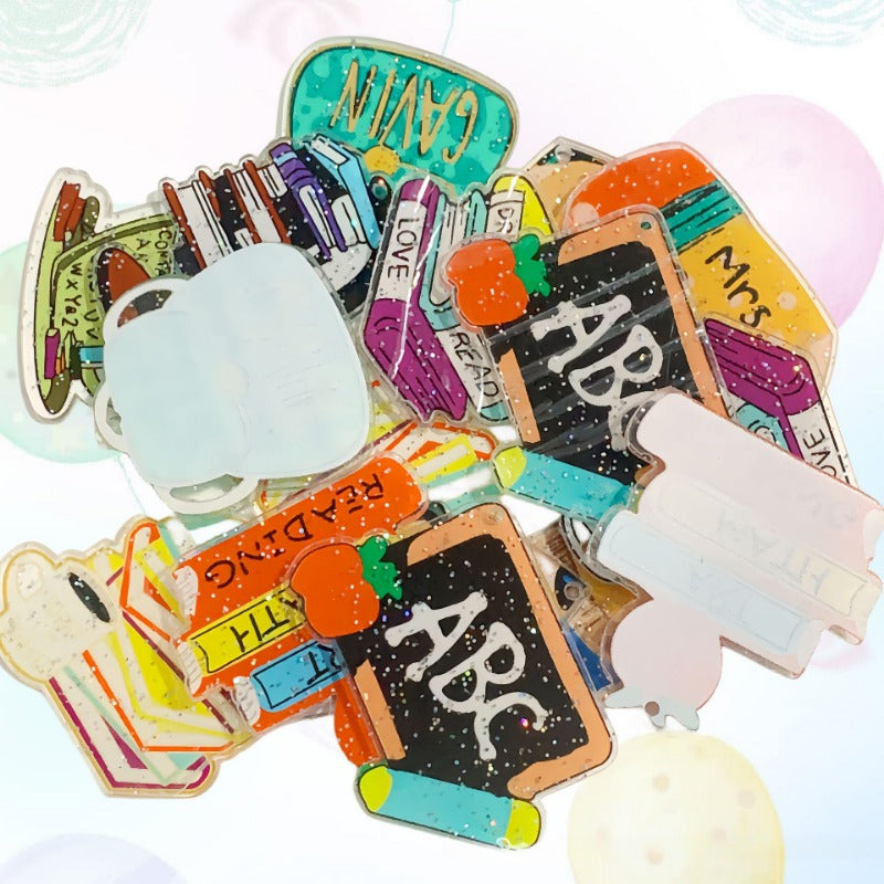 Wholesale 30pcs Acrylic Glitter Campus Style Graduation Season Accessories DIY Materials